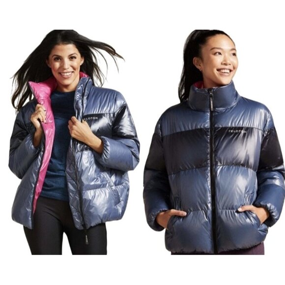 Peloton Puffer Jacket Women’s XL Colorblock Winter Workout Outdoor Hiking Ski - Picture 1 of 16